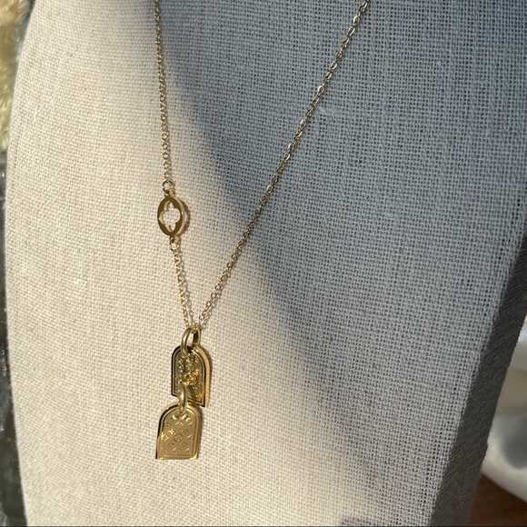 *LAST ONE!* Monogram Tags Necklace 18k Gold Plated - Picture 10 of 11